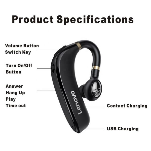 Original HX106 Lenovo Headset Single-ear Wireless Earphones